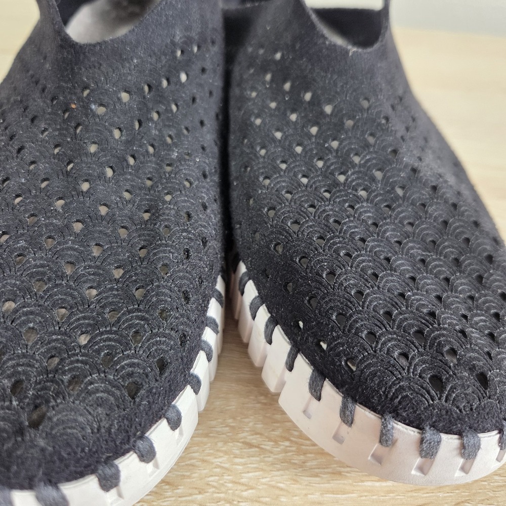 Ilse Jacobsen Tulip 139 Slip On Shoes Black Perforated Comfort Flats EU 38 US 7 - Picture 6 of 6